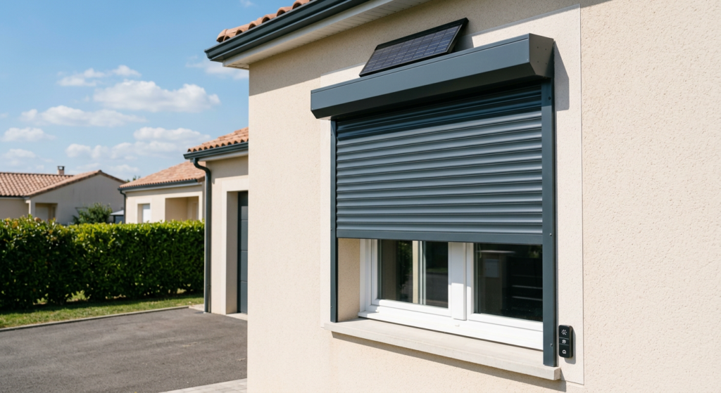 volet roulant gris antracite solaires