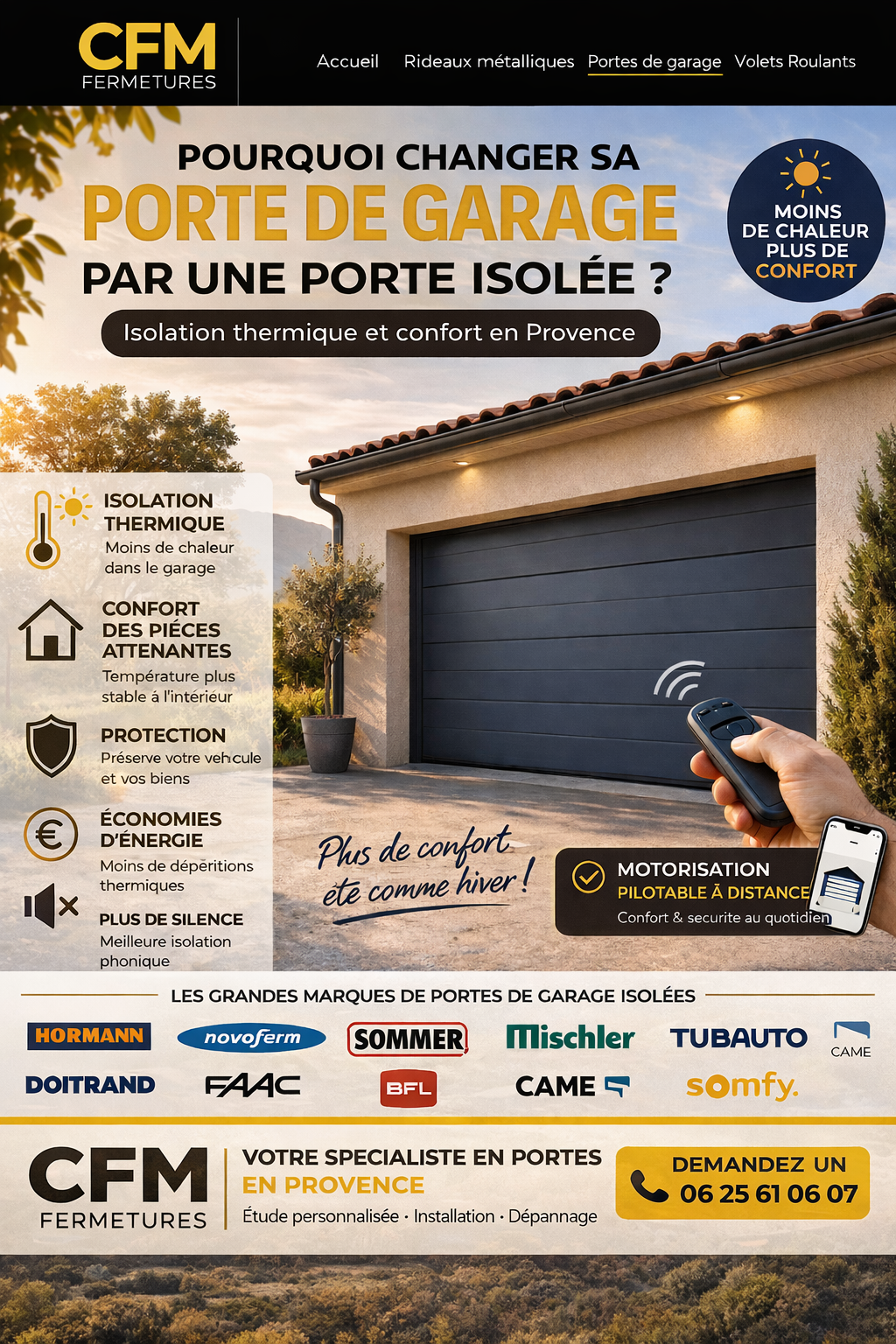 Pourquoi remplacer votre ancienne porte de garage par une porte isolée en Provence ?